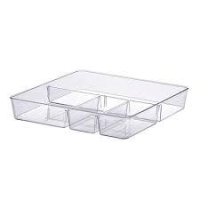 imagem de Organizador Diamond Cristal C/ Divisórias 31x31x5cm