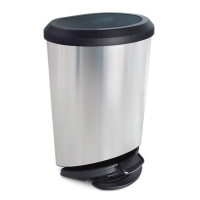 imagem de Lixeira Plastica Com Pedal Label Inox 20 Litros