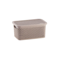 imagem de Caixa Organizadora Rattan 15 Litros Cappucino