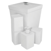 imagem de Kit de Banheiro Com 4 Pecas Branco