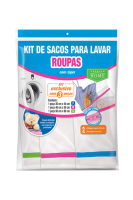 imagem de Saco Para Lavar Roupas Kit Com 3 Pecas