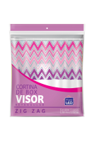 imagem de Cortina De Box Vinil Visor Retangular Zig Zag