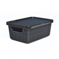 imagem de Organizador Jutta Com Tampa Preto 2 Litros