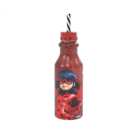 imagem de Garrafa Retrô C/ Canudo Lady Bug 500ML